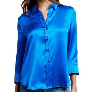 L’Agence Dani Blouse Bright Palace Blue Cobalt Size S